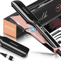 Professional Comfort Portable Straightener, 500f High Temp Hair Straightener, 30s Fast Heating Ceramic Flat Iron, Dual Voltag...