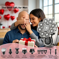 ANGEVOL 9D Men bald Razor, Upgraded 6in1 Comfort Detachable Shaver, Electric Grooming Kit, Wet/Dry LED Display, Best Gift for...