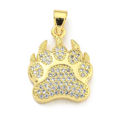 Brass Micro Pave Clear Cubic Zirconia Pendants