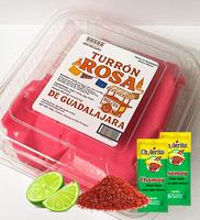 Turrón Rosa de Guadalajara – Authentic Mexican Candy 9 oz – With Chamoy + Chili Pack (10 oz total)