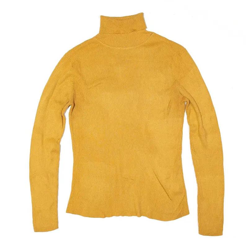 WORTHINGTON Jumper Yellow Roll Neck Womens M