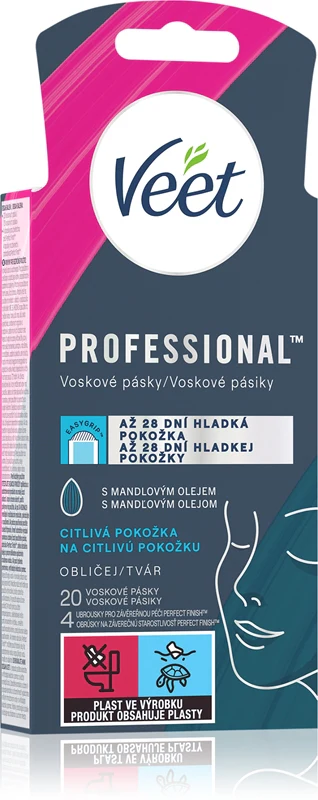 Veet Professional Facial Wax Strips for Sensitive Skin 20pcs