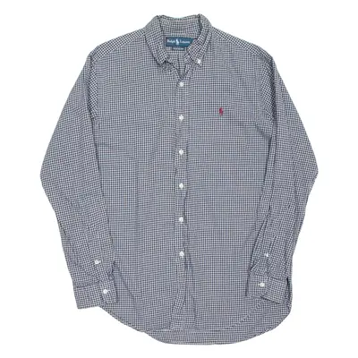 RALPH LAUREN Mens Shirt Black Check Long Sleeve M