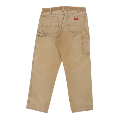 Dickies Carpenter Trousers - 35W 30L Beige Cotton