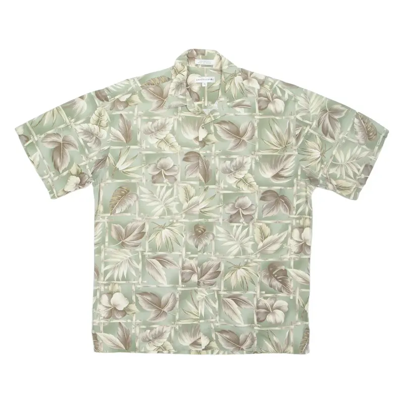 PIERRE CARDIN Mens Shirt Green Floral M