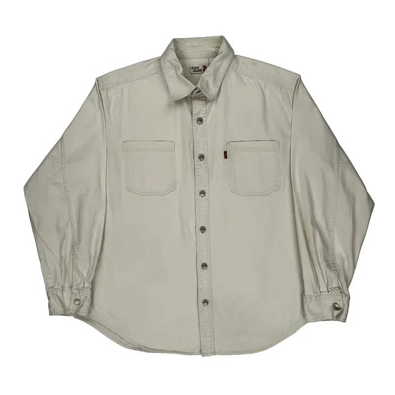 Levis Denim Shirt - Large White Cotton