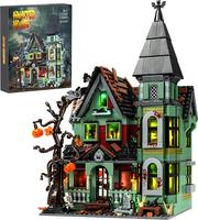 Haunted House Building Blocks Set with LED Light (1196 pcs) – Premium Halloween Construction Toy for Kids & Adults, Perfect...