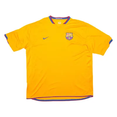 NIKE FC Barcelona Mens Football Shirt Jersey Orange V-Neck 2XL