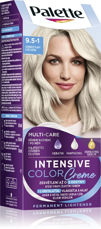 Schwarzkopf Palette Intensive Color Creme permanent hair dye color (C9) 9.5-1 Silver Blond