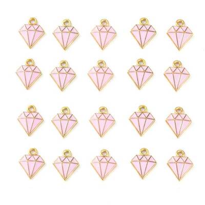 20Pcs Light Gold Alloy Enamel Charms