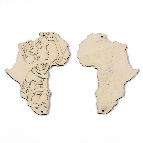 Undyed Natural Wooden  Links Connectors