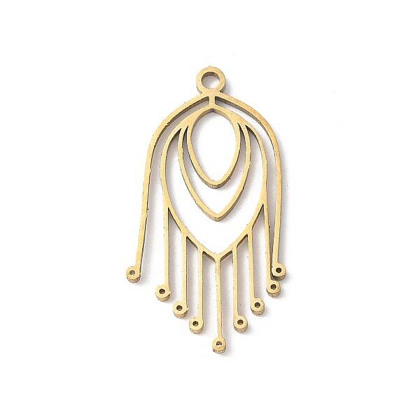 201 Stainless Steel Filigree Pendants
