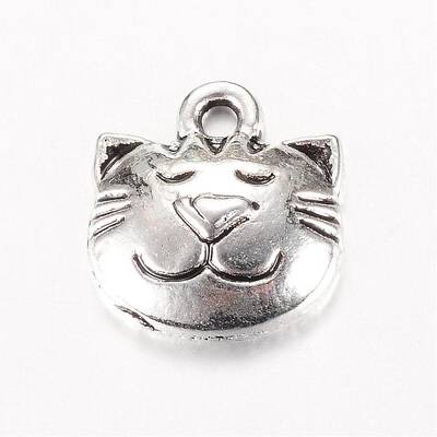 Tibetan Style Alloy Kitten Charms