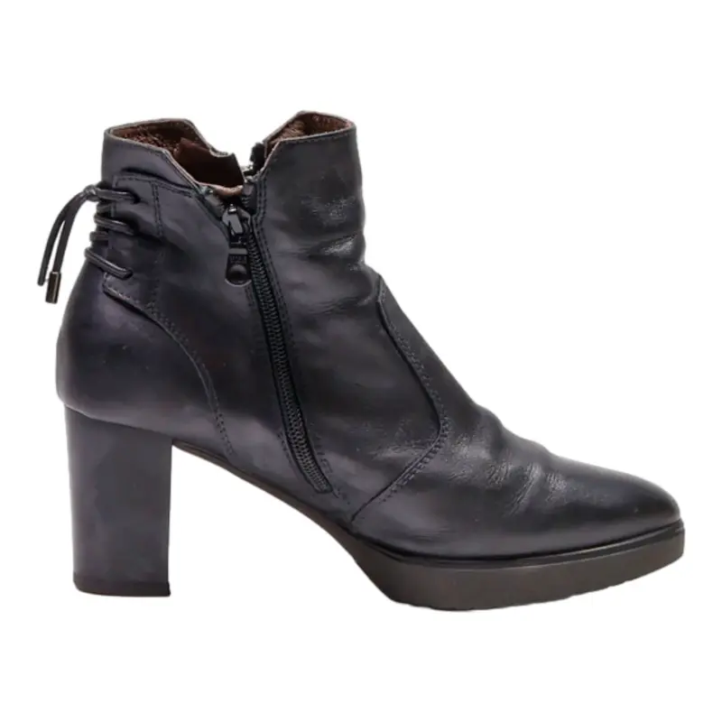 NERO GIARDINI Ankle Boots Black Leather Womens UK 4