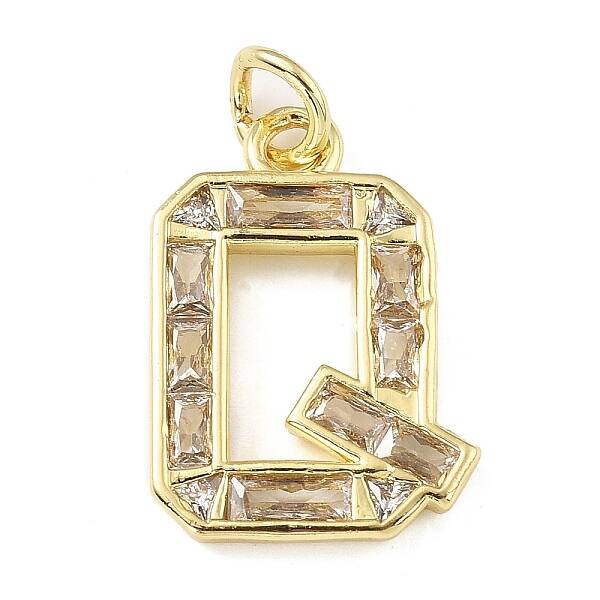 Brass Micro Pave Cubic Zirconia Pendants