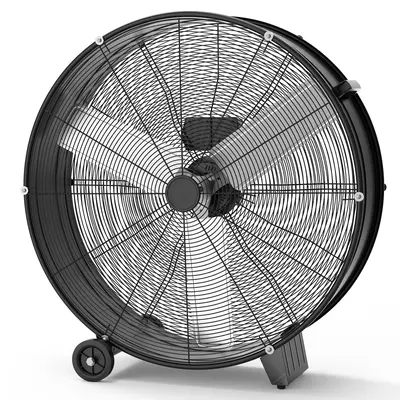 Garvee 30 Inch Industrial Drum Fan, 6000 CFM Heavy Duty Shop Fan, 330W High Velocity Floor Fan with Wheels, 3 Speed, 10Ft Cor...