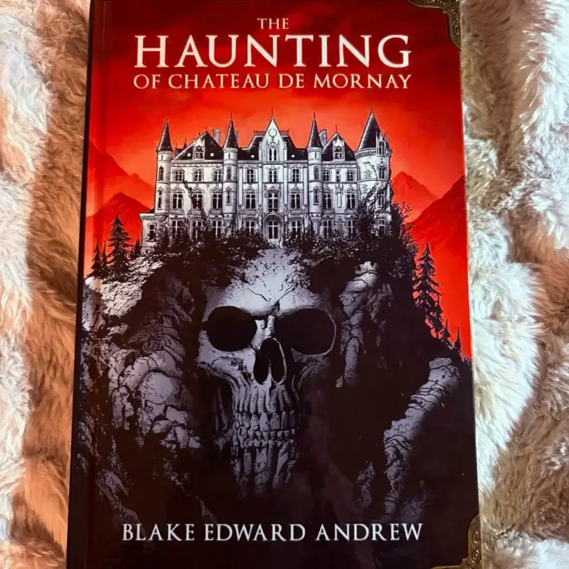 Book 1 hardcover: Booktok Indie Award Nominee The Haunting of Chateau de Mornay, signed, bookmark, and metal corner protector...