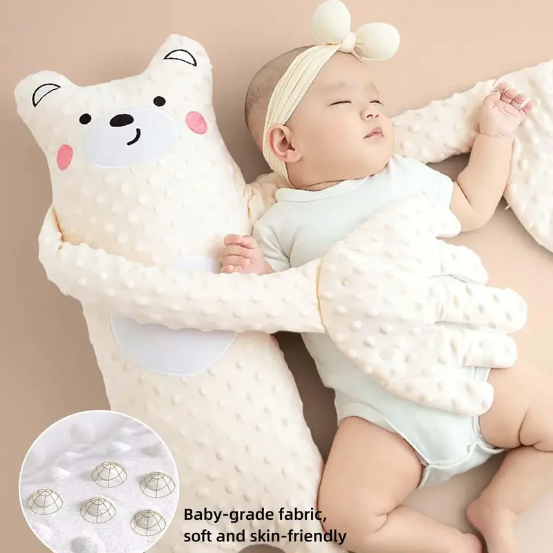 Baby Sleeping Pillow, Cute Bear Rabbit Lion Design Baby Patting Sleeping Pillow, Patting Sleep Soother for Toddlers, Baby Bed...