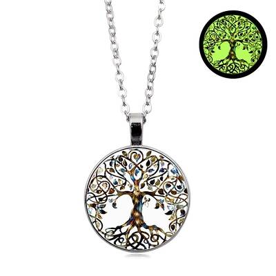 Tree of Life Night Light Necklace for Women