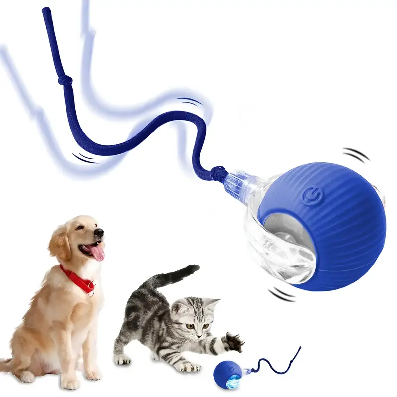Interactive Cat Toy Ball, Cat&Dog Toy，Automatic Moving Electric Cat Toy Rolling Ball for Indoor Cat Exercise, USB Rechargea...