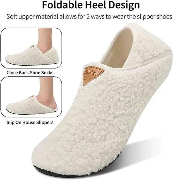 House Slippers for Women Men ,Womens Mens Slippers with Non-slipSole Slip On for indoor & Outdoor,Portable Slippers for Home ...