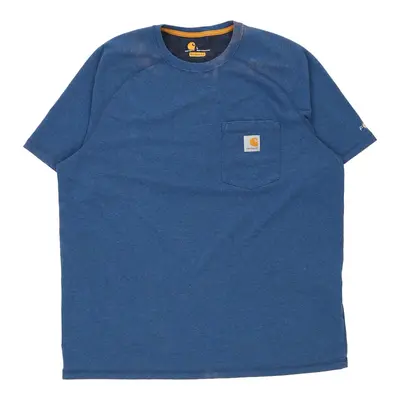 Carhartt T-Shirt - Large Blue Cotton