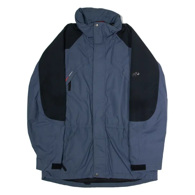 MAMMUT Mens Coat Blue Colourblock XL