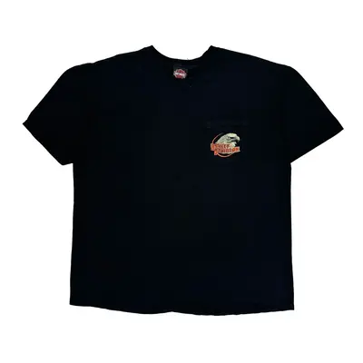 Springfield Ohio Harley Davidson Graphic T-Shirt - 2XL Black Cotton
