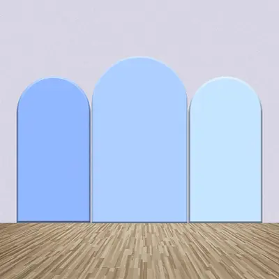 Baby Blue Color Theme One Sided Arch Backdrop Kit - Aperturee
