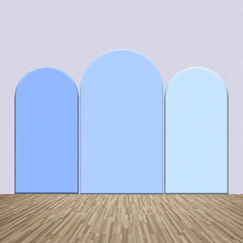 Baby Blue Color Theme One Sided Arch Backdrop Kit - Aperturee
