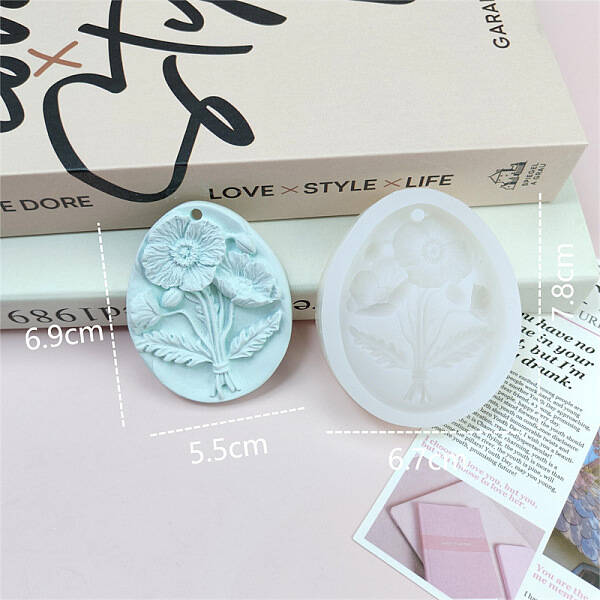 Flower Pendant DIY Food Grade Silicone Mold