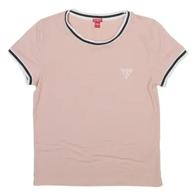 GUESS Girls T-Shirt Pink Crew Neck S