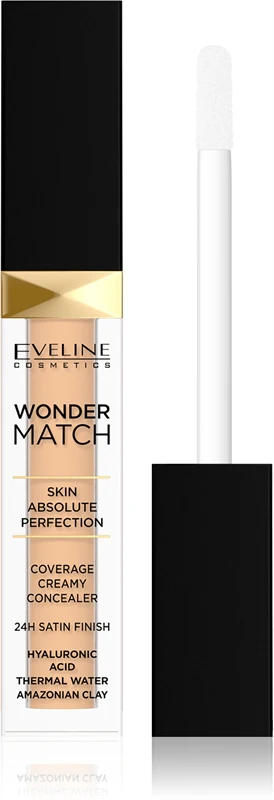 Eveline Cosmetics Wonder Match 24 Hour Cream Covering Concealer Color 10 Light Vanilla Warm 7 Ml