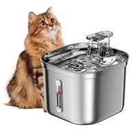 Ultra-Quiet Cat Water Fountain - 2.2L Large Capacity, Food-Grade Stainless Steel, Advanced Filtration, and Faucet-Type Water ...