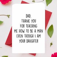 Happy Father's Day Card, Funny Letter for Dad, Greeting Card with Envelope, Perfect for Father's Day Or Special Occasions, Gr...