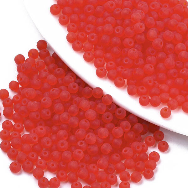 Frosted Colours Glass Beads
