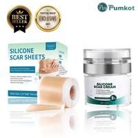PUMKOT Professional Scar Beauty Set | Silicone Scar Sheets+ Scar Repair Cream | Firming, moisturizing, facial care,Skin Care ...