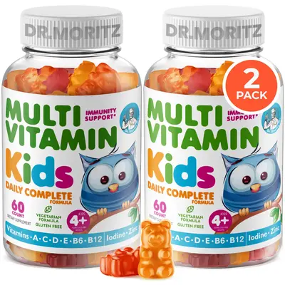 DR. MORITZ Kids Multivitamin Gummies - with Kids Vitamins A C D E B6 B12 Zinc and More - Complete Daily Support - Vegetarian ...
