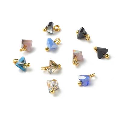 Electroplate Glass Charms
