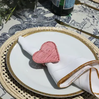 Heart Shape - Valentine's Napkin Ring | Color: Pink