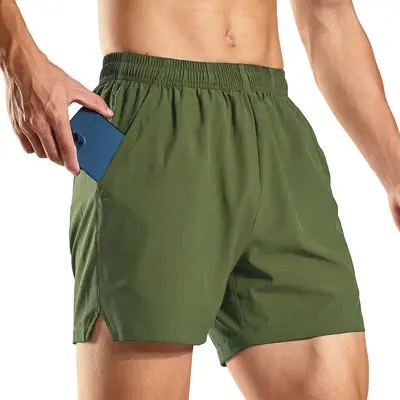 Haimont Men's Casual Comfy 5‘’ Dry Fit Athletic Shorts, Water Resistant Lightweight Quick Dry Gym Workout Shorts with Poc...