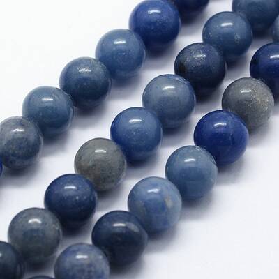 Dyed & Heated Natural Blue Aventurine Beads Strands