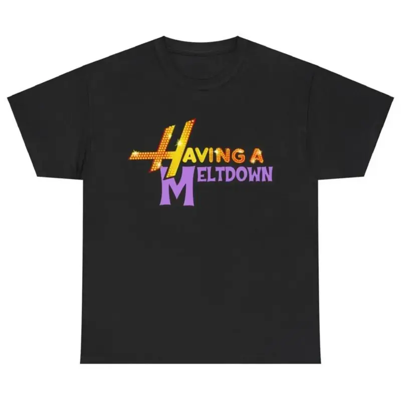 [Graphic Tees] Cotton Having A Meltdown T-Shirt, Aesthetic Mental Health Matters Cotton T-Shirt, Trendy Disco Faux Glitter Ha...