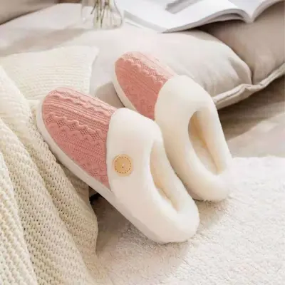 Womens Fuzzy Slippers Slip-On Slippers for Women Cozy Memory Foam House Slippers with Gentle Arch Support Non Slip Breathable...