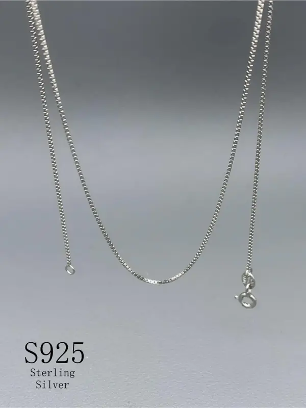 S925 Sterling Silver Women's Elegant Chain Necklace, Exquisite Trendy Chain Necklace, Chic Gorgeous Jewelry As Gift for Girlf...