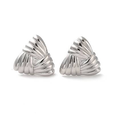 Non-Tarnish Triangle 304 Stainless Steel Stud Earrings for Women