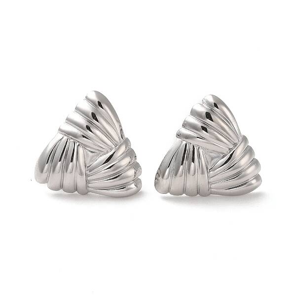 Non-Tarnish Triangle 304 Stainless Steel Stud Earrings for Women