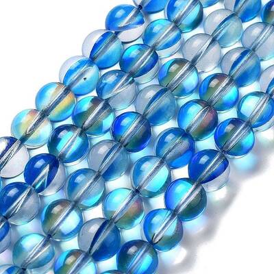 Synthetic Moonstone Beads Strands