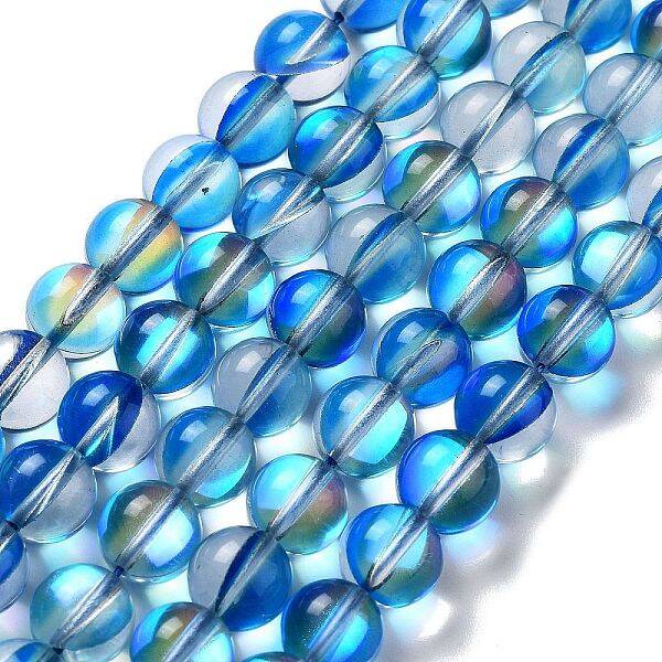 Synthetic Moonstone Beads Strands