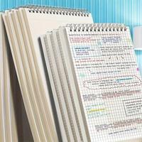 A5/b5 Hardcover Spiral Notebook, 1 Count 80 Pages Grid Loose-leaf Notepad, Journal Notebook, Soft Cover Notebook for Office S...